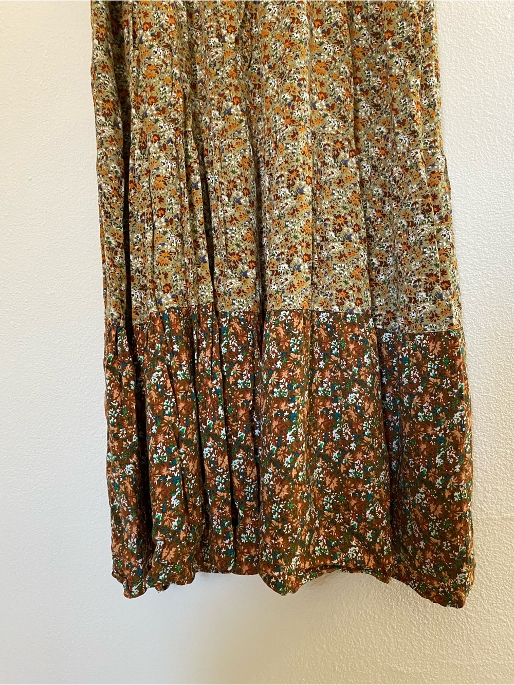 Floral Tiered Midi Dress in Mustard - Picture 8 of 16